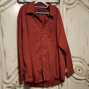 Wrangler Men's Casual Red Button Down Shirt